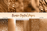 Bronze Digital Paper Pack