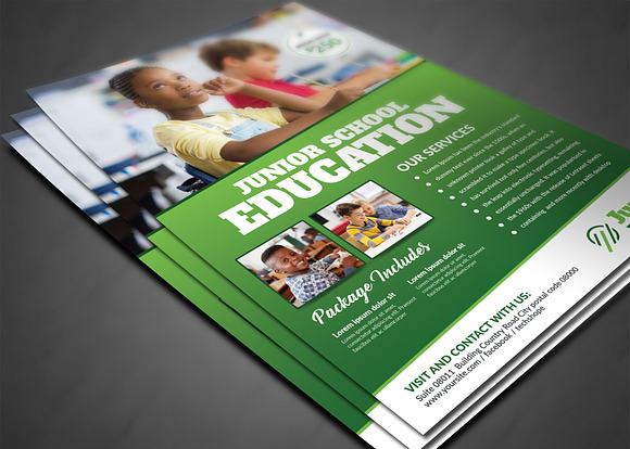 Junior School Education Flyer in Flyer Templates - product preview 2