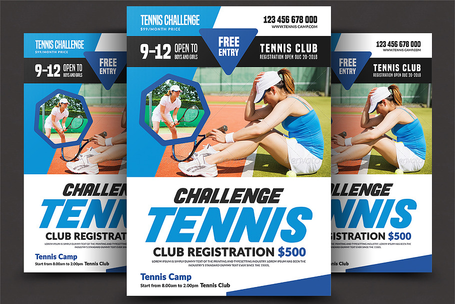 Tennis Flyer in Flyer Templates - product preview 8