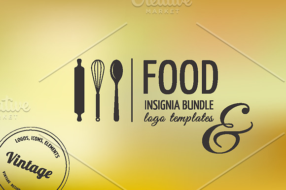 Food Icons / Logo / Badge / Insignia in Logo Templates - product preview 4