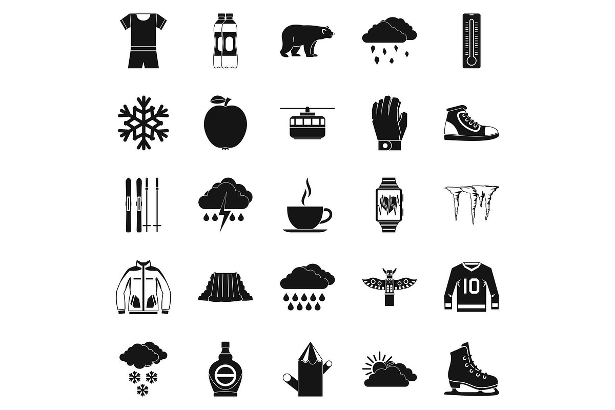 Outdoor icons set, simple style in Illustrations - product preview 8