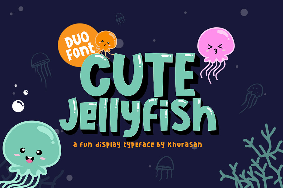 Cute Jellyfish in Display Fonts - product preview 8