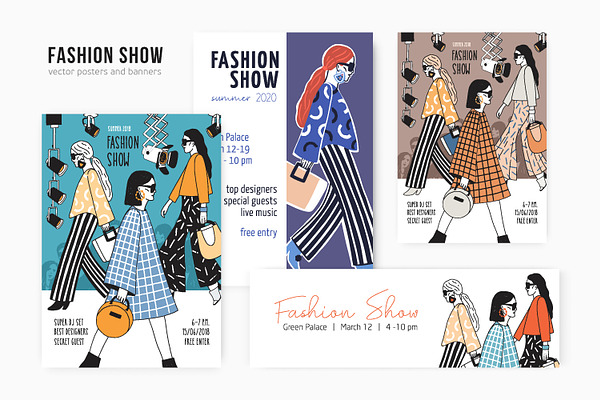 Fashion show banners and posters