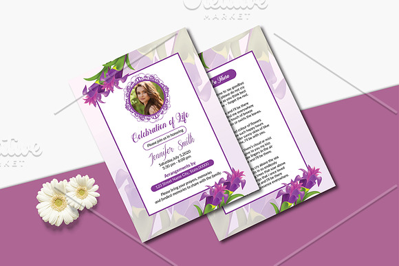 Funeral Invitation -Announcement V06 in Card Templates - product preview 1
