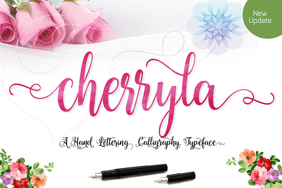 Cherryla Script in Script Fonts - product preview 4