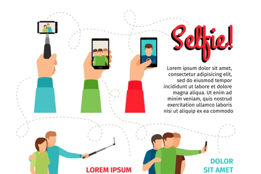 Selfie infographics in Graphics - product preview 8