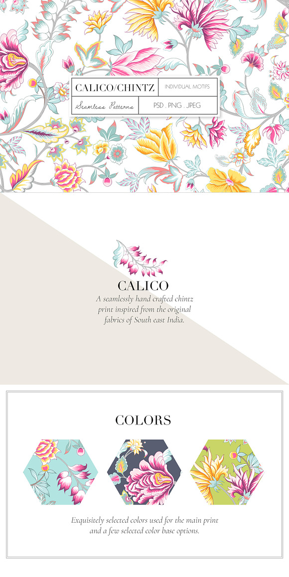Calico, A seamless Chintz Pattern in Patterns - product preview 10