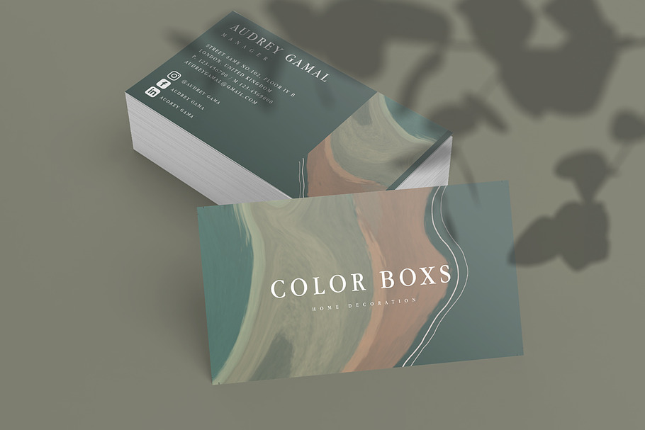 COLOR BOXS in Business Card Templates - product preview 8
