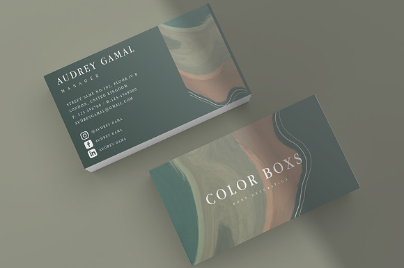 COLOR BOXS in Business Card Templates - product preview 2