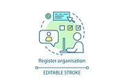 Register organization concept icon