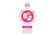 Content sharing infographic step