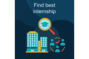 Find best internship flat icon