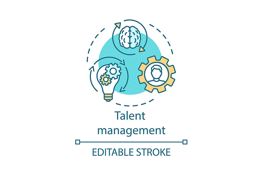 Talent management concept icon