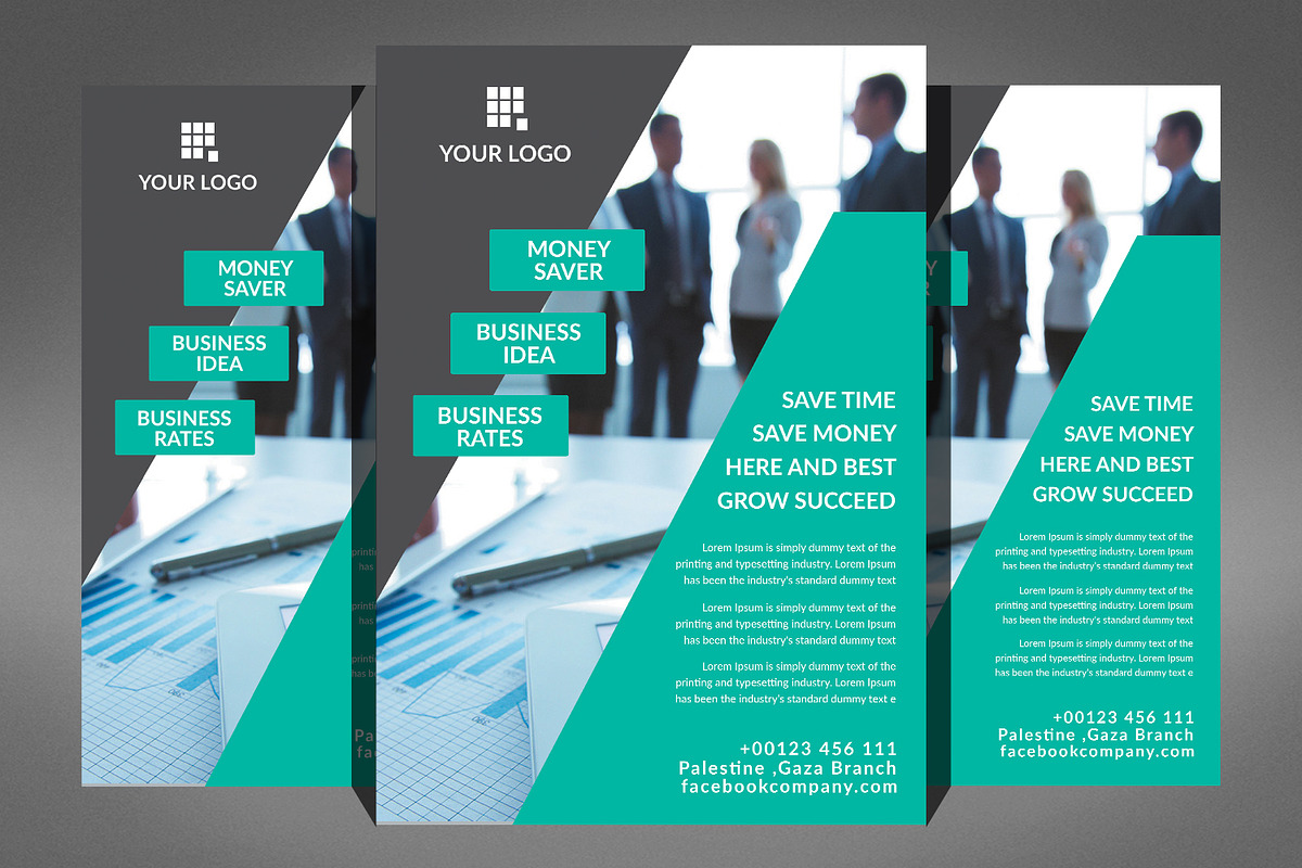 Global Network Services Flyer in Flyer Templates - product preview 8
