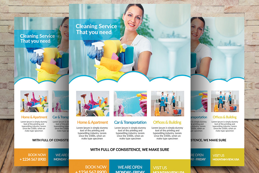 Cleaning Services Flyer in Flyer Templates - product preview 8