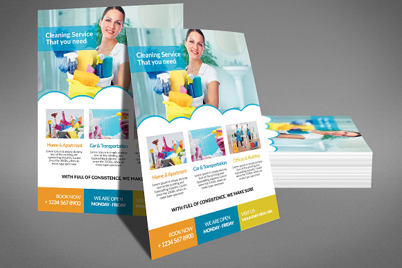 Cleaning Services Flyer in Flyer Templates - product preview 1