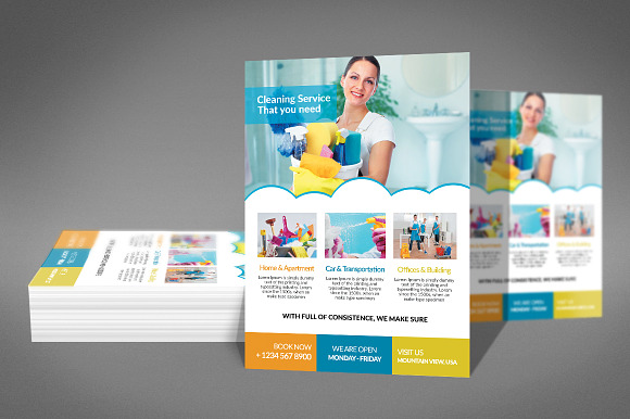 Cleaning Services Flyer in Flyer Templates - product preview 2