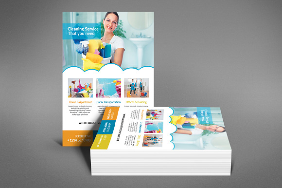 Cleaning Services Flyer in Flyer Templates - product preview 3