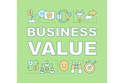 Business value word concepts banner