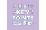 Key points, features concept icon