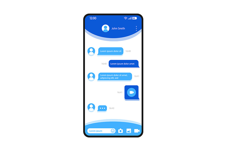 Instant messages app interface in Mobile & Web Mockups - product preview 8