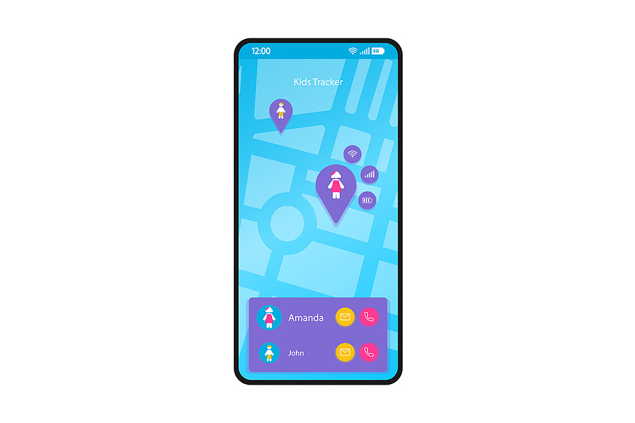 GPS kids tracker interface in Mobile & Web Mockups - product preview 8