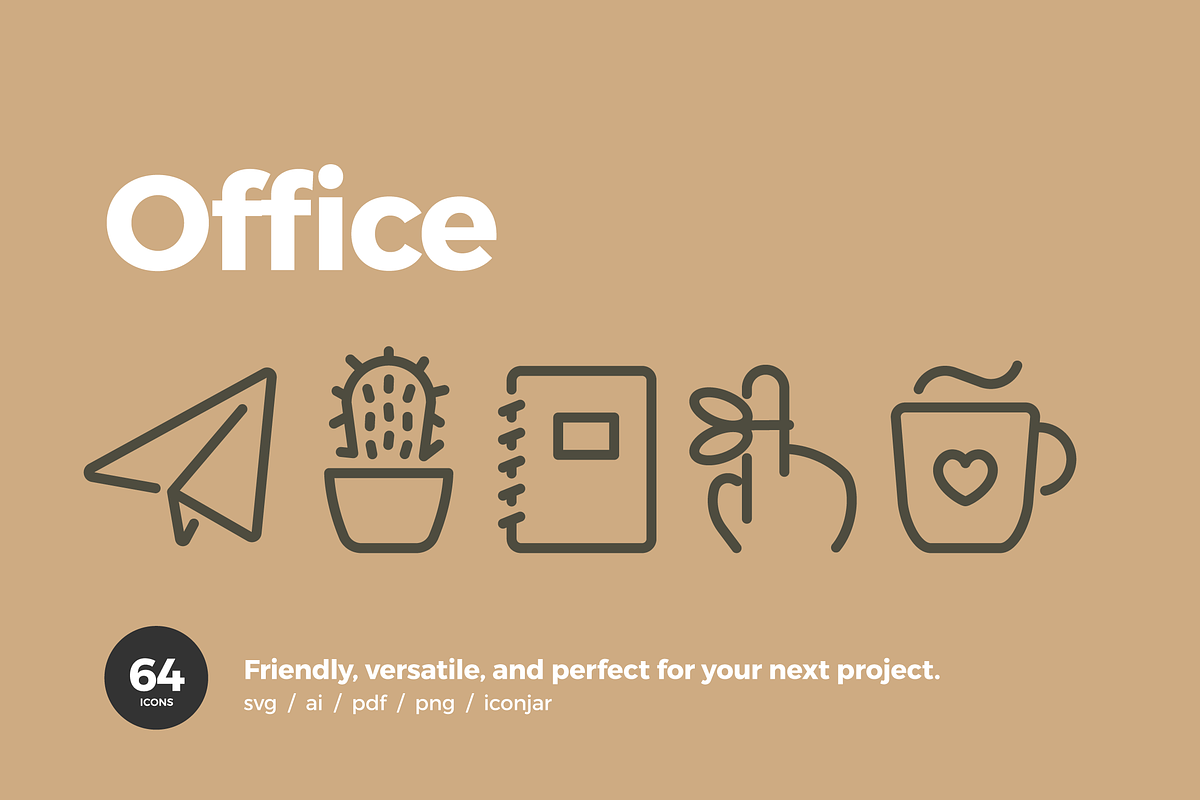 Office Line Icons in Calendar Icons - product preview 8