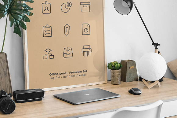 Office Line Icons in Calendar Icons - product preview 4