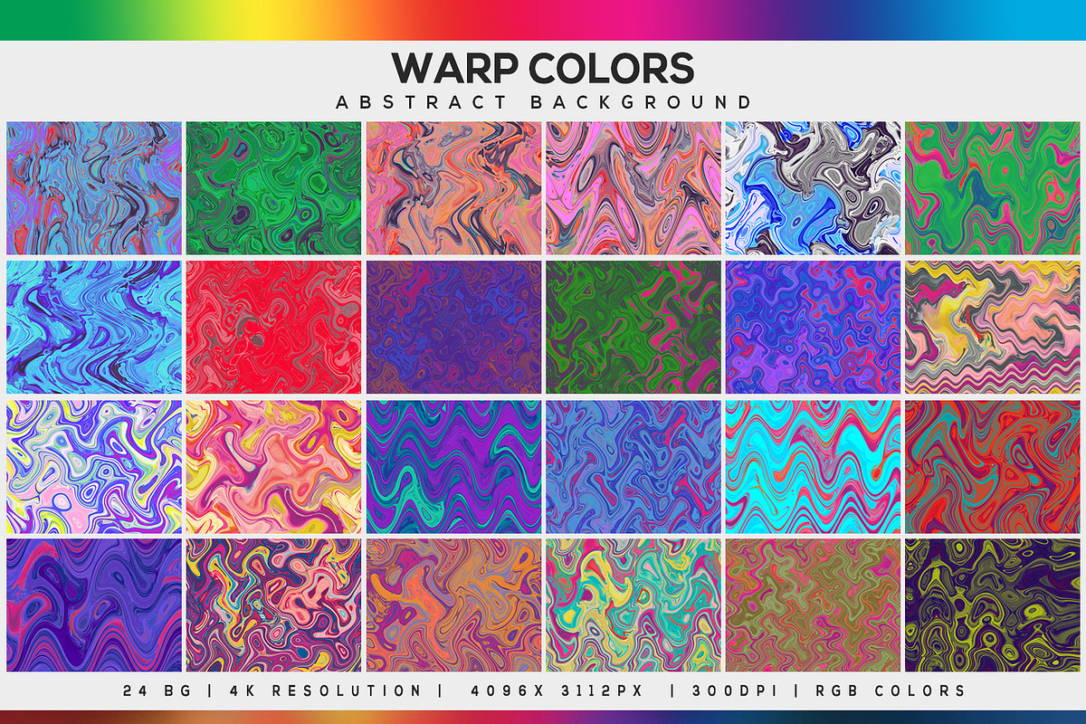 Warp Colors Abstract Background in Textures - product preview 8