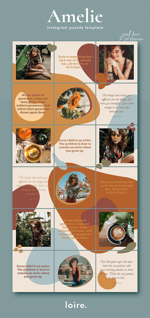 Amelie Instagram puzzle | CANVA in Instagram Templates - product preview 3