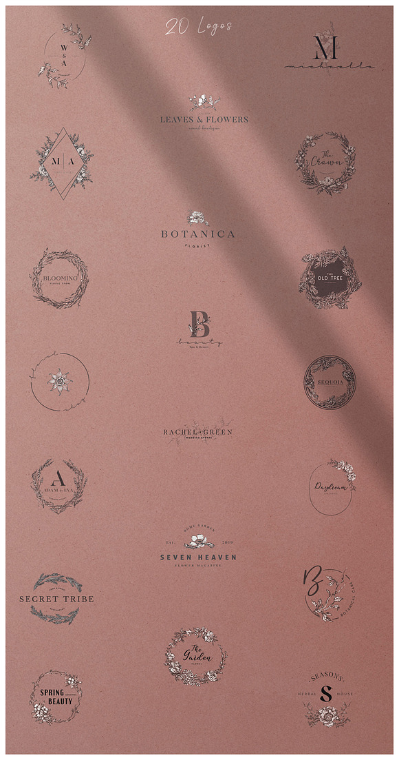 Floral Melody Logos & Illustrations in Logo Templates - product preview 1