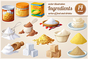 Ingredients for cooking. Food icons
