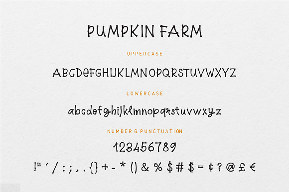 5$ Pumpkin Farm Font in Sans-Serif Fonts - product preview 2