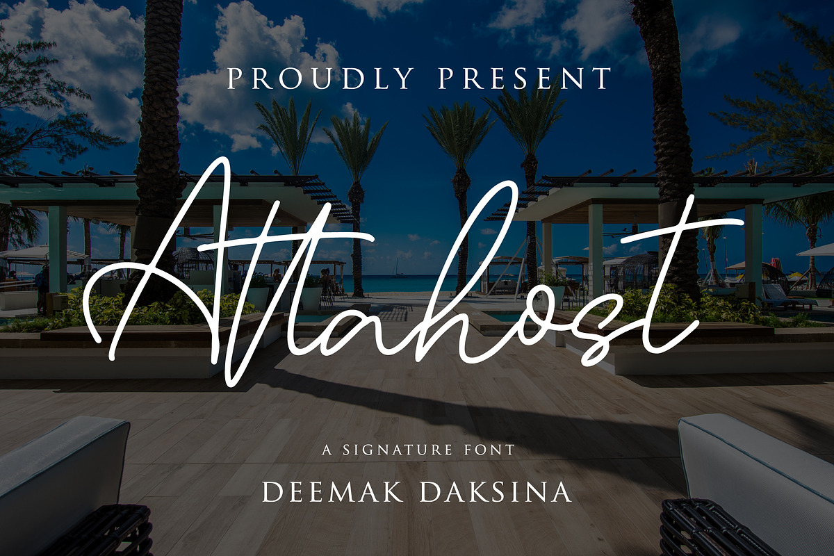 Attahost - Simple Signature Font in Script Fonts - product preview 8
