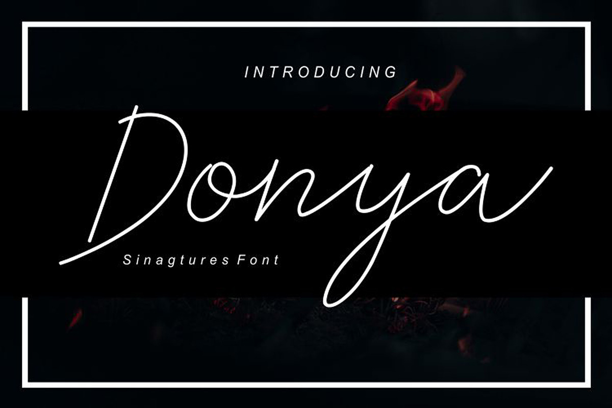 Donya in Script Fonts - product preview 8