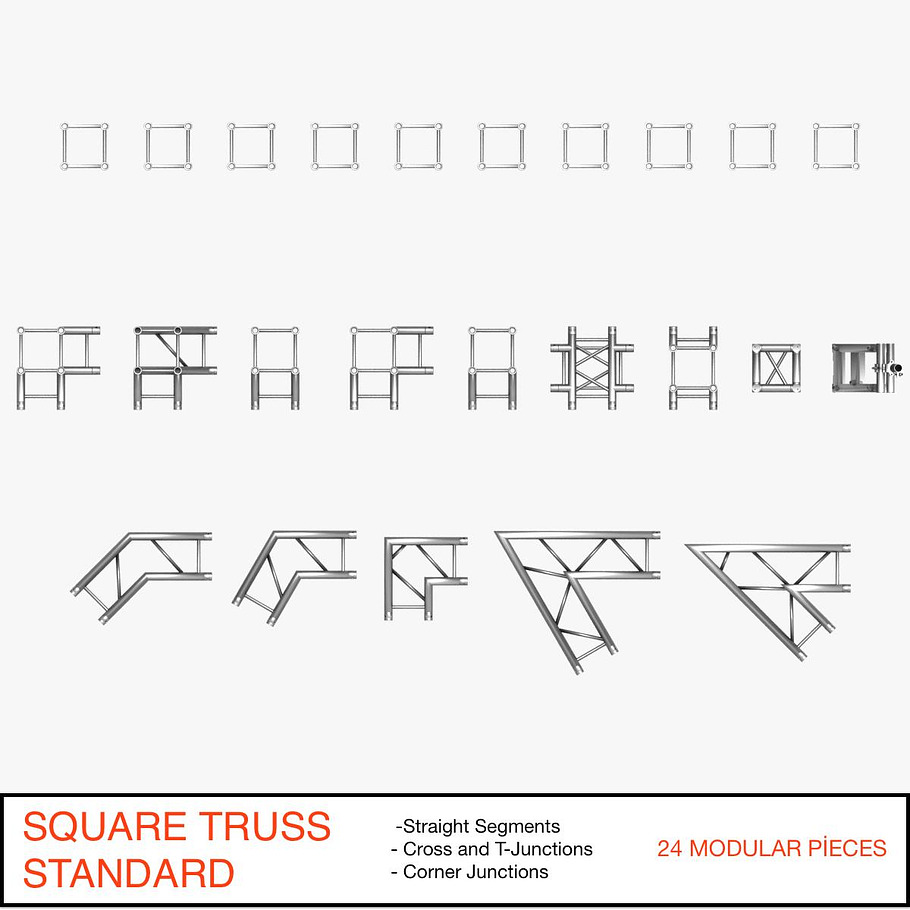 Trusses Giant Collection - 149 PCS in Architecture - product preview 2