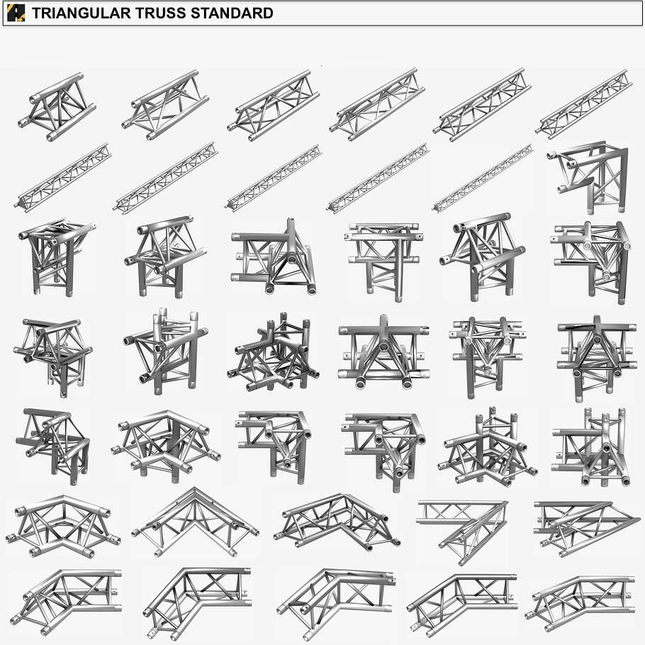 Trusses Giant Collection - 149 PCS in Architecture - product preview 9