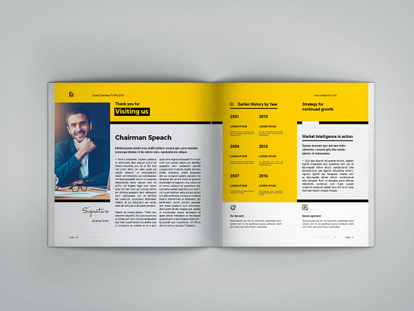 Square Company Profile in Brochure Templates - product preview 2