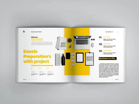 Square Company Profile in Brochure Templates - product preview 7
