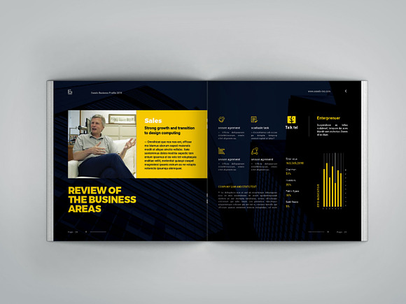 Square Company Profile in Brochure Templates - product preview 10