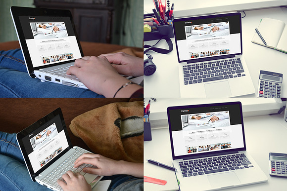 Around the House Laptop Mockup in Mobile & Web Mockups - product preview 4