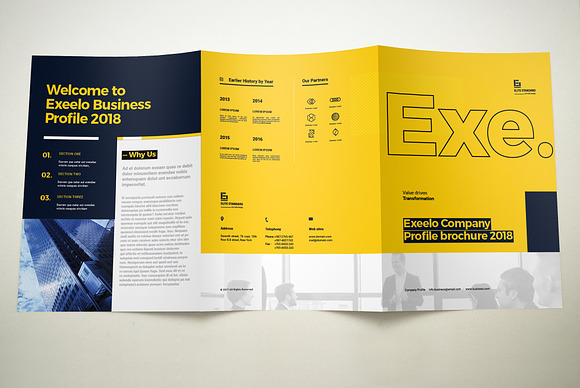 3xA4 Trifold Brochure in Brochure Templates - product preview 1