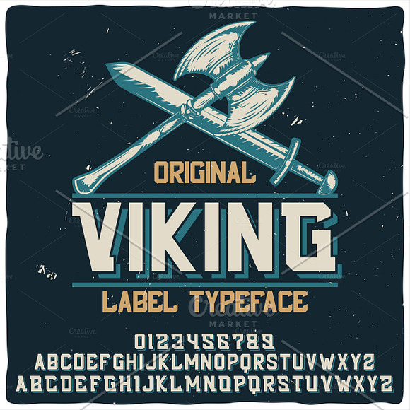 Vintage label typeface Viking in Display Fonts - product preview 1