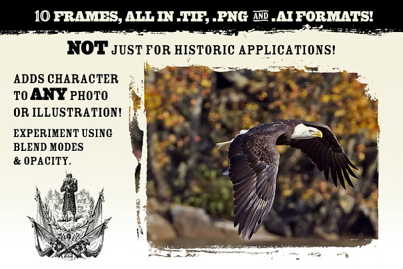 Civil War era image frames in Textures - product preview 7