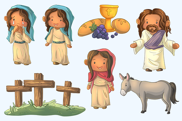 Easter Story Clip Art Collection in Illustrations - product preview 2