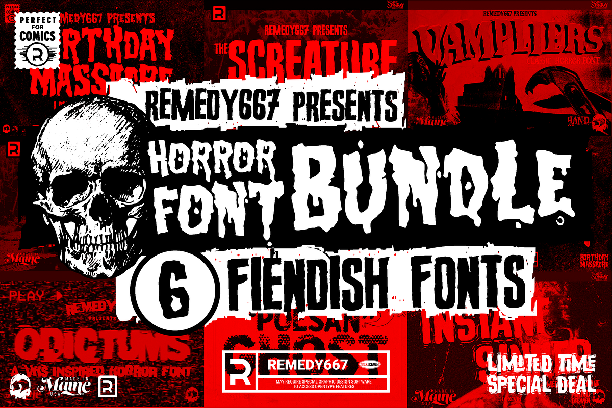Horror Font Bundle - Limited Edition in Display Fonts - product preview 8