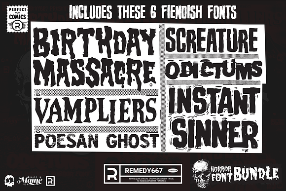 Horror Font Bundle - Limited Edition in Display Fonts - product preview 1