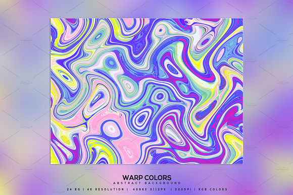 Warp Colors Abstract Background in Textures - product preview 13