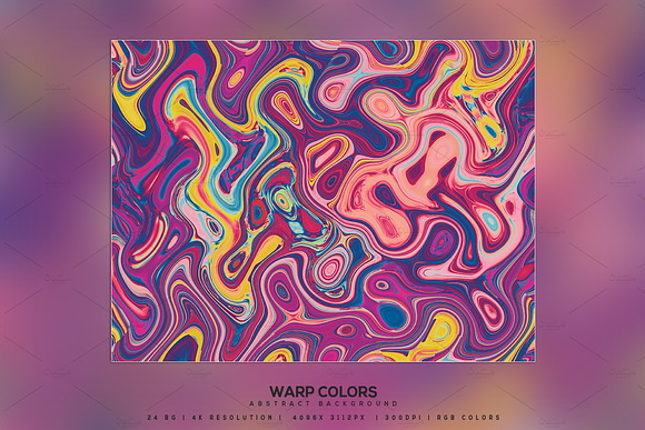 Warp Colors Abstract Background in Textures - product preview 17