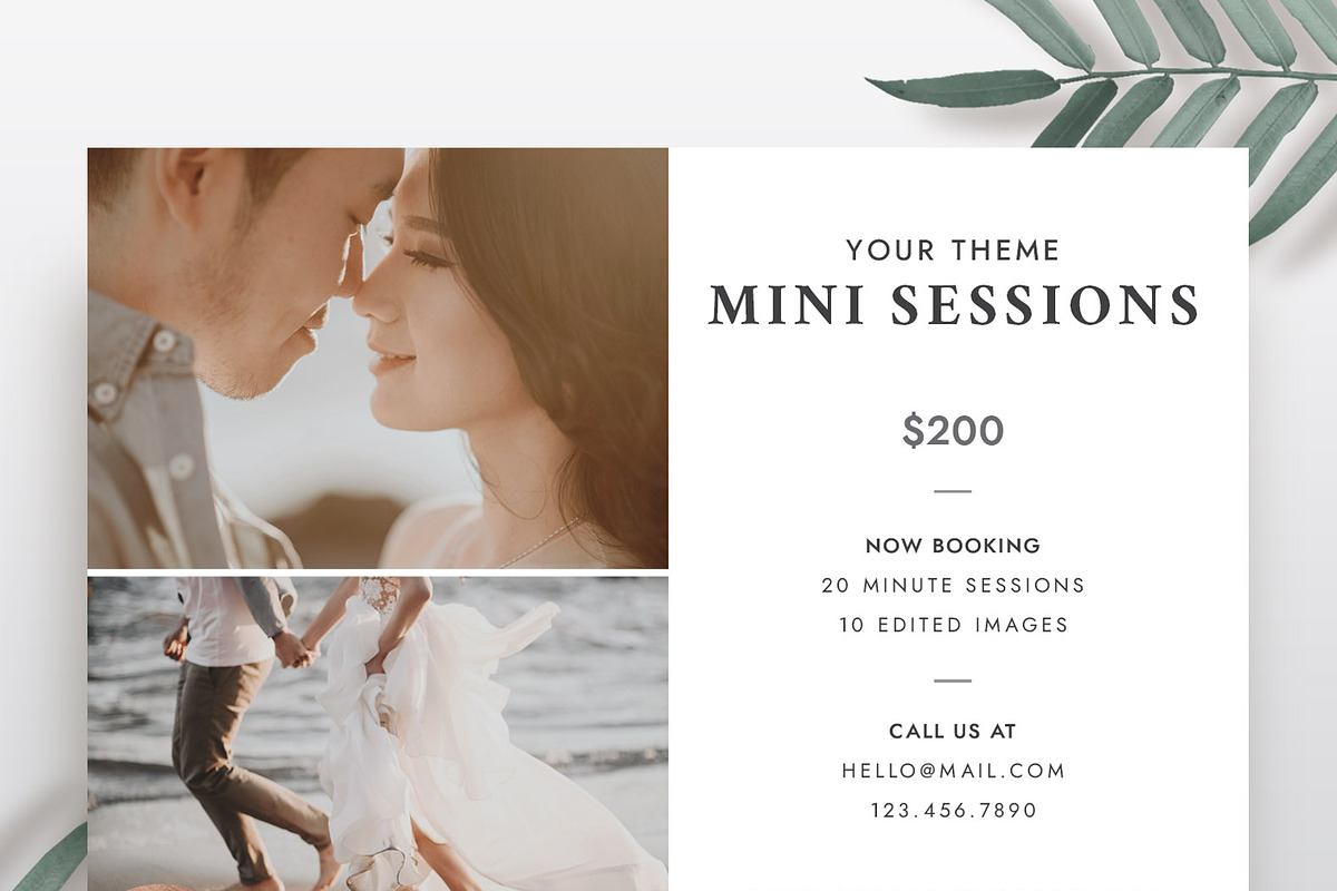Mini Session Template in Flyer Templates - product preview 8